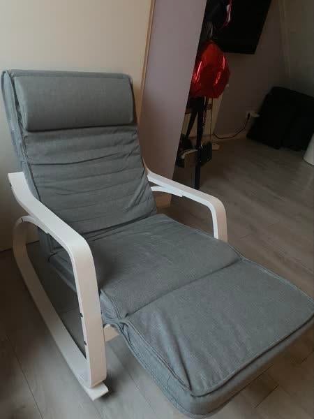 Schommel stoel, Ophalen, Zo goed als nieuw, Grijs, Eén
