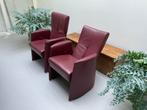 2 Leolux feuileuilles, Huis en Inrichting, Fauteuils, Ophalen, Gebruikt, Minder dan 75 cm, Leer