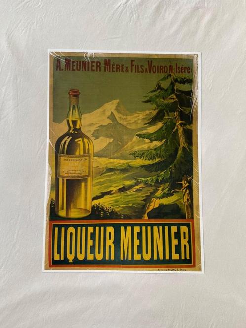 Liquer Meunier, Verzamelen, Posters, Zo goed als nieuw, Rechthoekig Staand, Ophalen of Verzenden