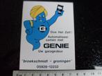 sticker genie uw garage deur broekschmidt groningen logo, Verzenden, Zo goed als nieuw, Bedrijf of Vereniging