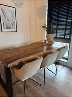 Boomstam eettafel - Eye catcher!, Ophalen, Modern strak, Eikenhout, 200 cm of meer