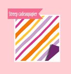 Streep cadeau inpakpapier, Ophalen of Verzenden, Nieuw, Halloween of Griezel