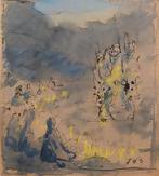 Marius Bauer (1867-1932)? - Mensen rond het kampvuur, Ophalen of Verzenden