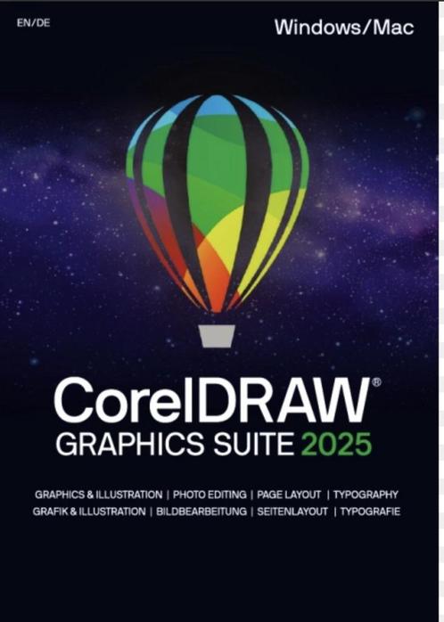 Coreldraw graphics suite 2025 origineel met licentiecode, Computers en Software, Ontwerp- en Bewerkingssoftware, Nieuw, Ophalen of Verzenden