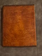 Vintage leren map uit Argentinië, jaren 50, Sieraden, Tassen en Uiterlijk, Portemonnees, Overige merken, Bruin, Ophalen of Verzenden