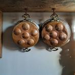 1x Oude brocante koperen poffertjespan 2 handgreepjes Etage3, Gebruikt, ., Ophalen of Verzenden, .