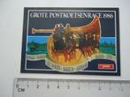 sticker oud 1986 PTT post postkoets race franeker makkum, Verzenden, Zo goed als nieuw, Bedrijf of Vereniging