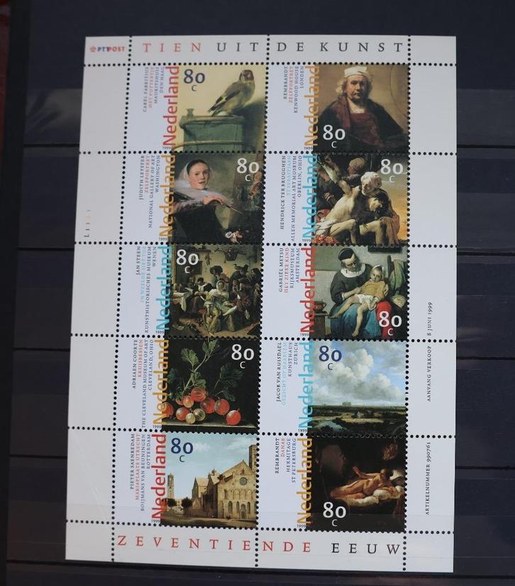 Nederland NVPH 1826-1835 Vel Postfris, Postzegels en Munten, Postzegels | Nederland, Postfris, Na 1940, Ophalen of Verzenden