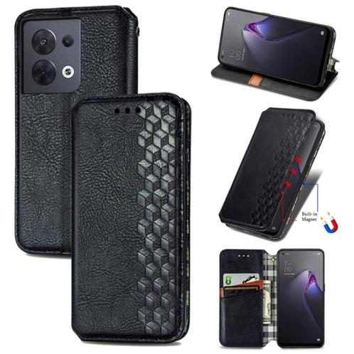 Luxe PU Lederen Wallet Case for OPPO Reno8 Pro 5G _ Zwart, Telecommunicatie, Mobiele telefoons | Hoesjes en Frontjes | Overige merken