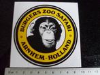 sticker burgers zoo safari arnhem holland logo aap vintage, Bedrijf of Vereniging, Zo goed als nieuw, Verzenden