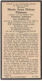 Maria Anna H. Zijlmans 1862 + 1945 Raamsdonksveer, 82 jaar, Verzenden