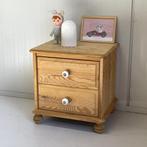 Vintage gerestyled nachtkastjes hout halkastje brocante j`60, Niet bekend, Niet bekend, Zo goed als nieuw, Niet bekend