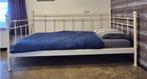 1 persoonsbed 90x200cm metaal wit IKEA Tromsnes, Huis en Inrichting, Slaapkamer | Bedden, Ophalen, 90 cm, Eenpersoons, Wit