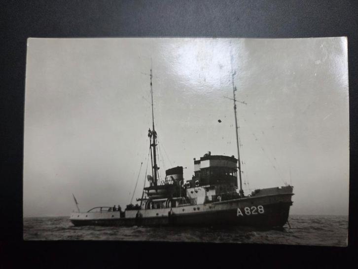 Oude Prent van Hr. Ms. Hercules (A 828), Verzamelen, Scheepvaart, Gebruikt, Ophalen of Verzenden