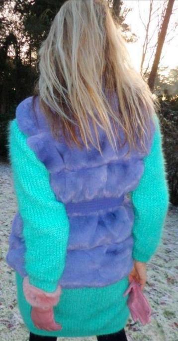 ibiza partij bont body warmers LILA 7 stuks in koop beschikbaar voor biedingen