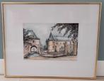 Kasteel Rivieren/Retersbeek Voerendaal-Aquarel Sjef Dolmans, Ophalen of Verzenden