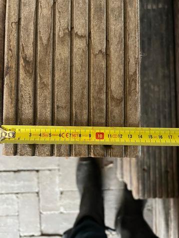 Gebruikte Hardhouten Vlonderplanken 50 stuks lengte 185 cm beschikbaar voor biedingen