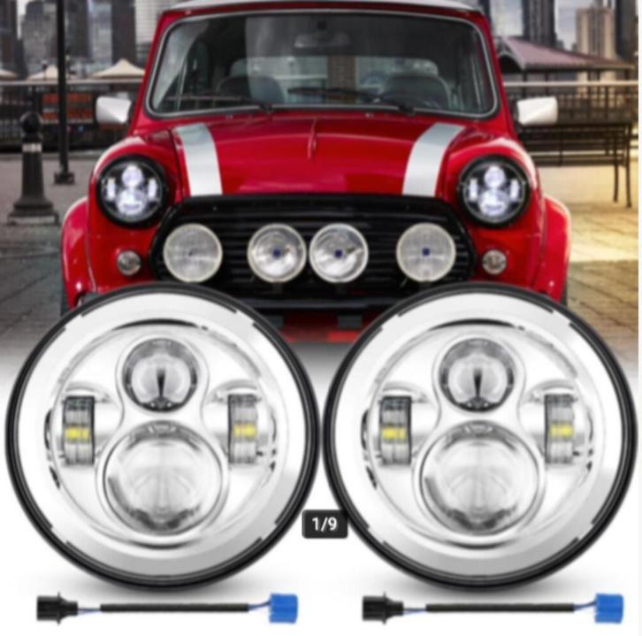 7" chrome LED koplampen Classic MINI NIEUW !!!, Auto-onderdelen, Verlichting, Alfa Romeo, Amerikaanse onderdelen, Audi, BMW, Citroën