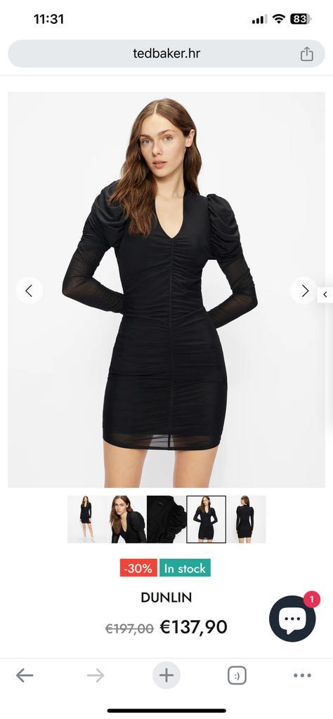 Ted Baker Zwarte Jurk - maat 2, Kleding | Dames, Jurken, Zo goed als nieuw, Zwart, Boven de knie, Ophalen