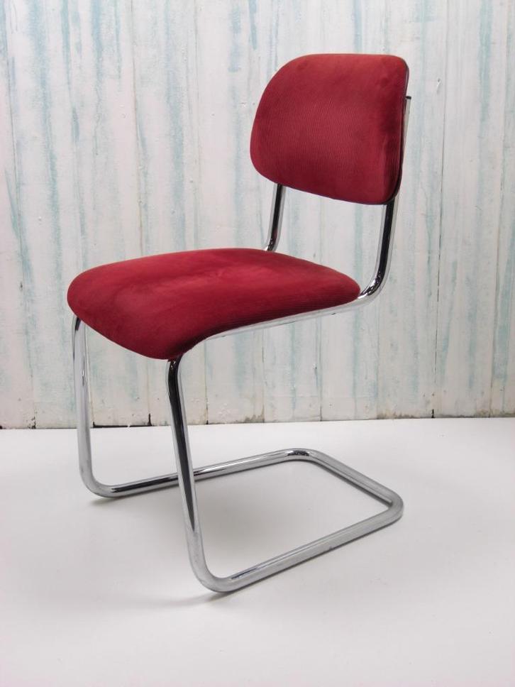 Lande - Jami slede eetkamerstoel, Huis en Inrichting, Stoelen, Gebruikt, Vijf, Zes of meer stoelen, Metaal, Stof, Overige materialen