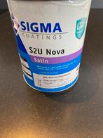Nieuw! Sigma S2U nova Satin verf lak 1 liter Ral 9016, Wit, Nieuw, Ophalen of Verzenden, Verf