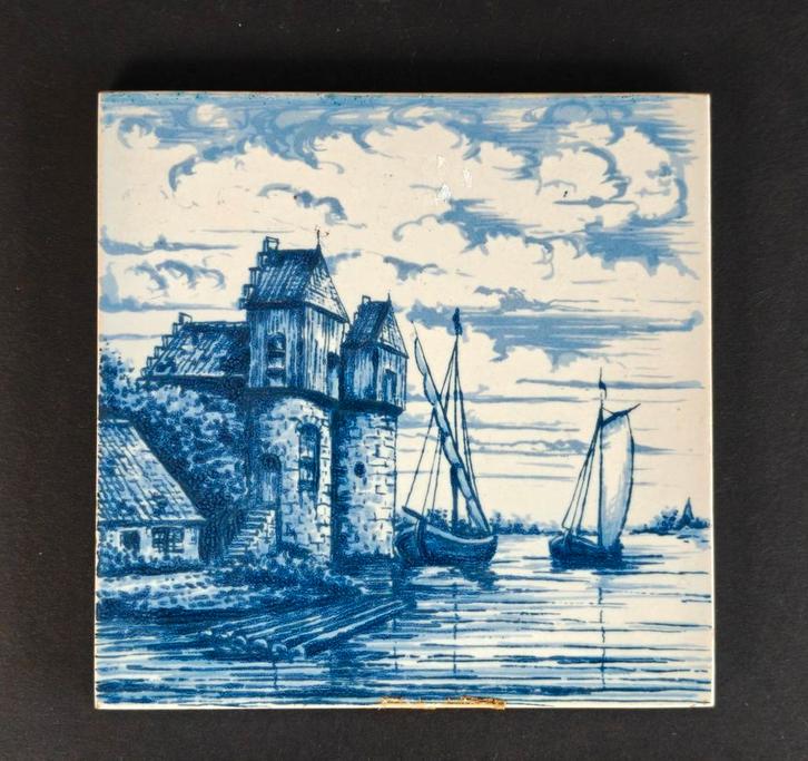 Oude Delfts blauwe tegel., Antiek en Kunst, Antiek | Wandborden en Tegels, Ophalen of Verzenden