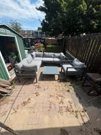 Lounge set grijs aluminium met kussens., Tuin en Terras, Ophalen, 6 zitplaatsen, Aluminium, Loungeset