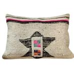 Kelimkussen vintage 50x70 Boujaad Berber Herki wolwit, Yazgibi, Verzenden, Wit, Nieuw