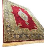 Groot Perzisch tapijt handgeknoopt Kirman Oosters vloerkleed, 200 cm of meer, 200 cm of meer, Rood, Gebruikt