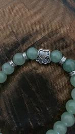 Armband rek  /jade met stukjes zilver., Ophalen of Verzenden, Zo goed als nieuw, Met edelsteen, Groen