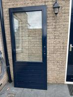 Hardhouten Buitendeur met dubbel Glas - 211,5 x 92,5 cm, Doe-het-zelf en Verbouw, Deuren en Horren, Ophalen, Gebruikt, 80 tot 100 cm