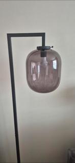 Staande lamp met rookglas, Huis en Inrichting, Ophalen, Zo goed als nieuw
