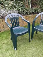 Plastic groene tuin stoelen, Tuin en Terras, Tuinstoelen, Ophalen, Gebruikt, Plastic, Stapelbaar