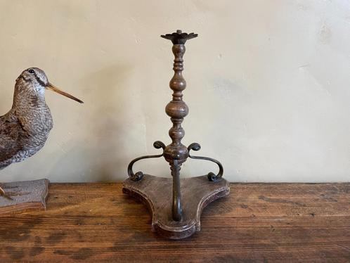 Handgesmede Kandelaar Frans antiek, Antiek en Kunst, Antiek | Woonaccessoires, Ophalen of Verzenden
