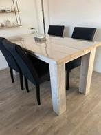 Complete eettafel met 4 stoelen, 4 tot 6 stoelen, Zo goed als nieuw, Ophalen