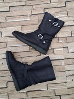 AQA Zwarte Warm Gevoerde Leren Laarsjes, maat 37, Verzenden, Zwart, Lage of Enkellaarzen, AQA