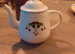 OUD EMAILLE THEE/ KOFFIE KAN leuk v sier KANNETJE POT POTJE, Antiek en Kunst, Antiek | Emaille, Ophalen of Verzenden