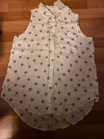 Nieuw - mouwloos bloesje, wit met sterren, maat 158, Meisje, H&M, Overhemd of Blouse, Nieuw