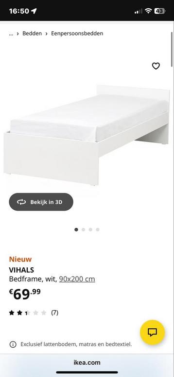 IKEA VIHALS Bed 90x200 - Zo goed als nieuw! - afbeelding 3