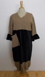 Warme refurbished handgemaakte jurk met Gant bovenlijf! XL, Bruin, Verzenden, Maat 46/48 (XL) of groter, Zo goed als nieuw