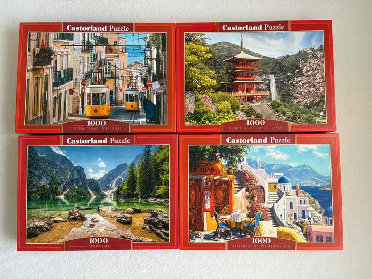 4 Castorland puzzels, Hobby en Vrije tijd, Denksport en Puzzels, Zo goed als nieuw, Legpuzzel, 500 t/m 1500 stukjes, Ophalen of Verzenden