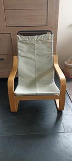 Ikea Poang stoel (zonder kussen), Huis en Inrichting, Stoelen, Ophalen, Gebruikt, Wit, Stof