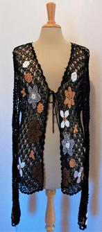 Zwart gehaakt Ibiza/hippie/boho vestje van Didi! L, Zwart, Maat 42/44 (L), Ophalen of Verzenden, Zo goed als nieuw