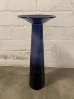 Lange donkerblauwe Vaas, Ophalen, Blauw, Minder dan 50 cm, Glas