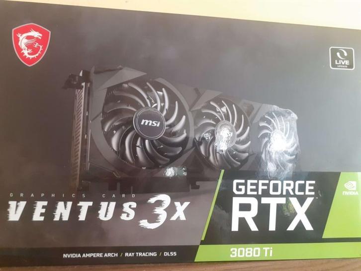 MSI Ventus X3 RTX 3080 TI 12GB, Computers en Software, Videokaarten, Gebruikt, Nvidia, PCI-Express 4.0, GDDR6, HDMI, DisplayPort