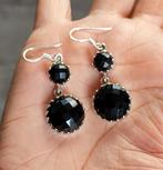 zilveren oorbellen met natuurlijke Zwarte Onyx zilver 925, Sieraden, Tassen en Uiterlijk, Oorbellen, O.T., Hangers, Zwart, Nieuw