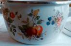 Grote familie pan emaille kookpan fruit appel peer pruimen, Antiek en Kunst, Ophalen of Verzenden