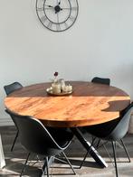 Ronde eettafel, 100 tot 150 cm, Rond, Ophalen of Verzenden, Zo goed als nieuw