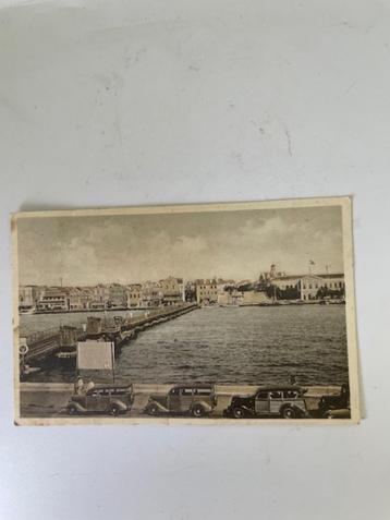 Antieke ansichtkaart. Pontjesbrug Willemstad Curacao.  beschikbaar voor biedingen