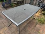Jutlandia tuintafel met parasolgat 150x80cm zeer goede staat, Tuin en Terras, Ophalen, Zo goed als nieuw, Rechthoekig